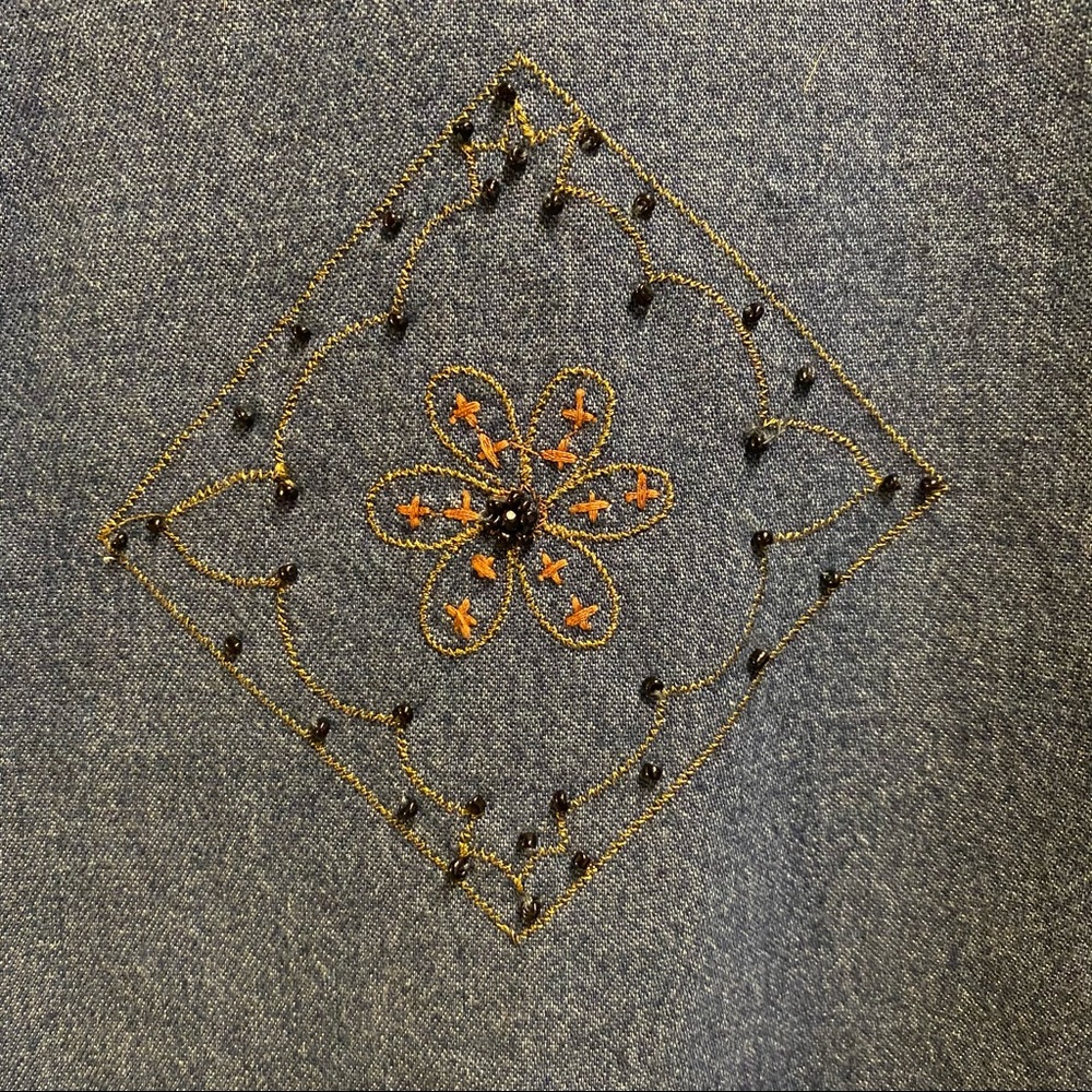 new directions Embroidered Blue Denim Jacket - Picture 8 of 8